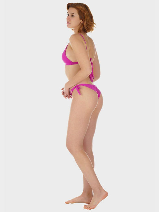 G Secret Bikini Set Triangle Top & Slip Bottom Fuchsia