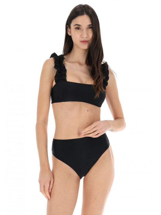 Ysabel Mora Bikini-Set Hohe Taille Schwarz