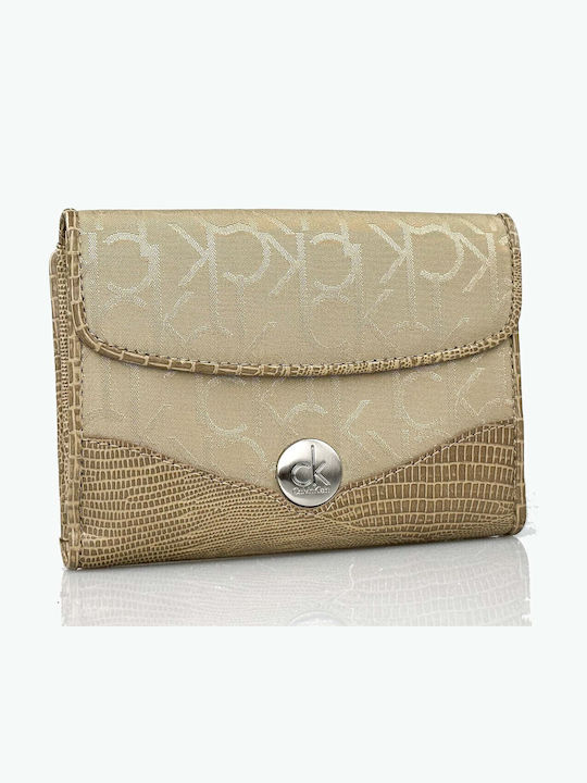 Small Fabric Women's Wallet Coins Beige