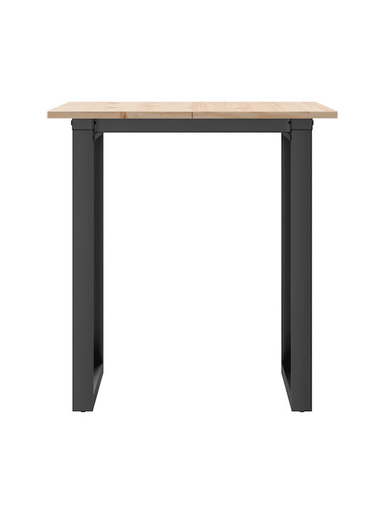 Square Table Dining Room from Solid Wood & Metal Coffee 60x60x75cm