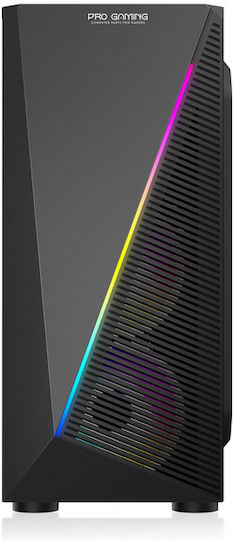 Pro Gaming Samurai Middle Tower Cutie de calculator cu iluminare RGB Negru