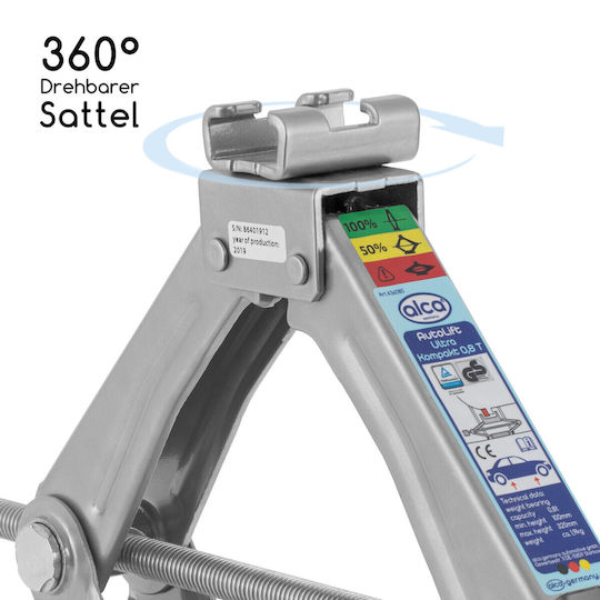 Alca Electric Crick cu foarfeca cu Capacitate de Ridicare până la 32cm și Încărcătură de Greutate până la 1.9 Tone