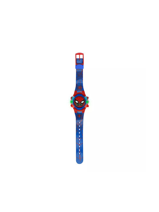 Disney Kids Digital Watch with Rubber/Plastic Strap Blue