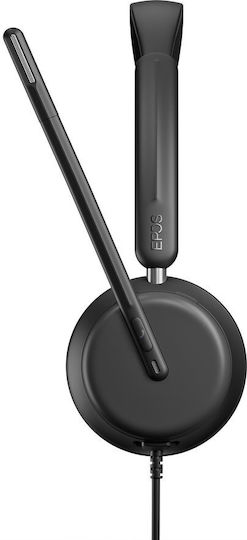 Epos IMPACT 860 UC DUO Auf dem Ohr Multimedia-Headsets mit Mikrofon und Verbindung USB-A / USB-C in Schwarz Farbe