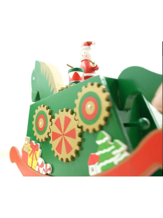 Christmas Wooden Figure Box Green Height 25cm