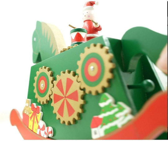 De Crăciun Din lemn Figurină Caseta Verde Înălțime 25cm.