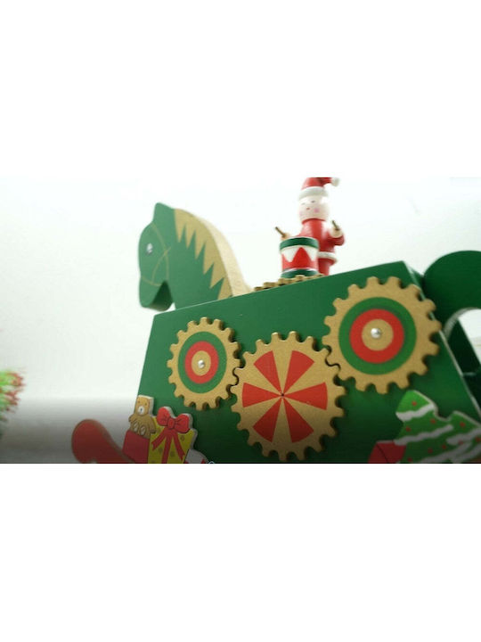 Christmas Wooden Figure Box Green Height 25cm
