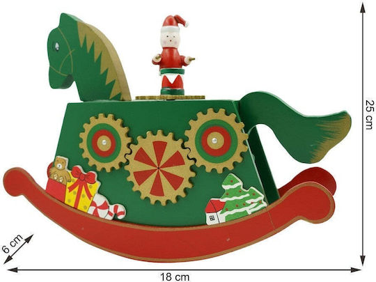 De Crăciun Din lemn Figurină Caseta Verde Înălțime 25cm.