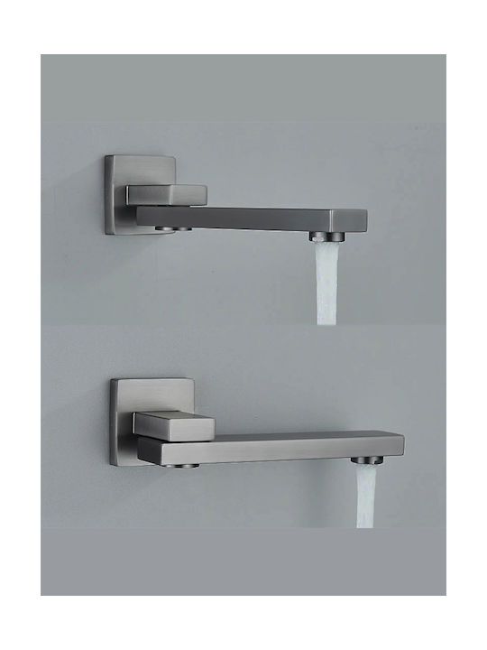 Naron CZ4034 Built-in Mixer, Spout, Hand Shower & Shower Head Set for Shower 3 Exits Gray