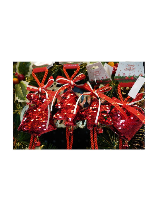 Ornament suspendat cu pantaloni evazati Din lemn Roșie 9.5x18buc