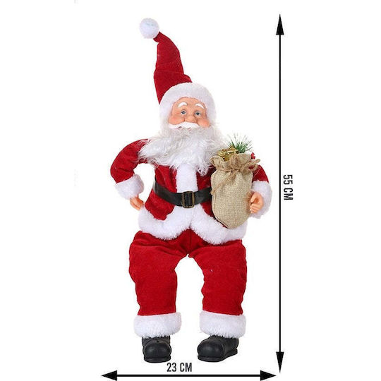 Plüsch Dekorativer Weihnachtsmann Rot 55x23cm