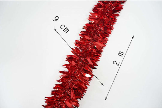 Christmas Garland Red 200x6.5cm 1pc