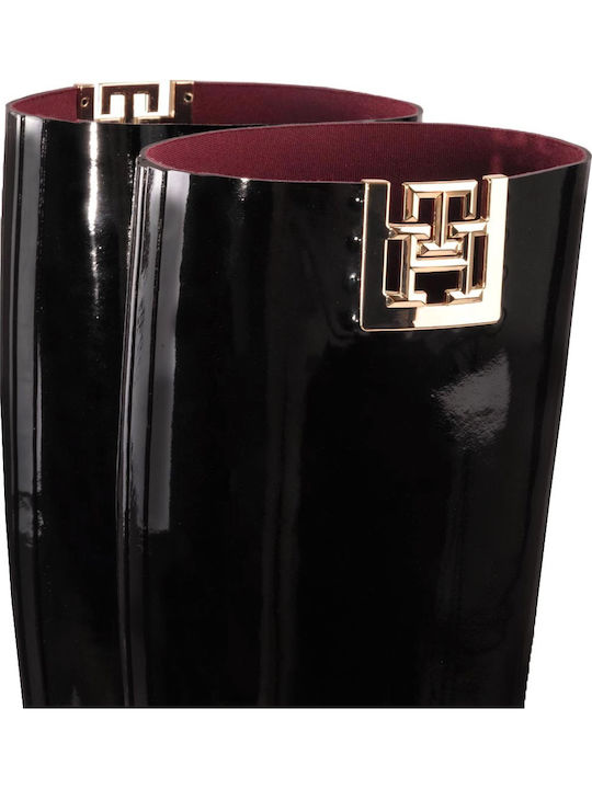 Tommy Hilfiger Cizme de cauciuc pentru femei Negre FW0FW07959-BDS