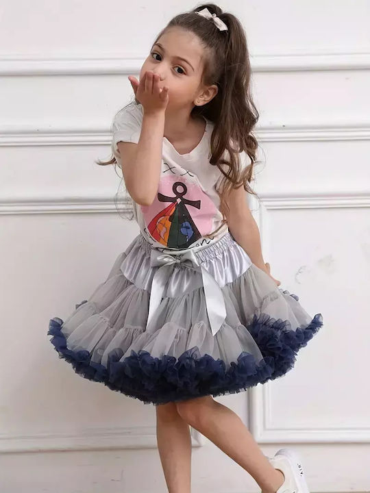 Kinder Tutu Rock aus Tüll Gray