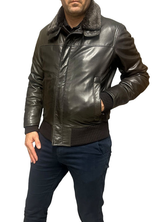 MARKOS LEATHER Nicolas Herren Jacke Leder Braun