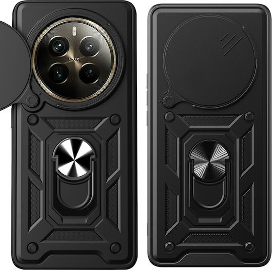 Umschlag Rückseite Metallisch Schwarz (Realme 12+)