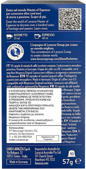 Lavazza Capsules Espresso Crema E Gusto Compatible with Machine Nespresso 10caps,tobolek