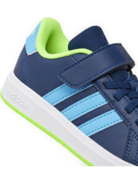 Grand Court 2.0 K Παιδικά Sneakers με Σκρατς Navy Μπλε