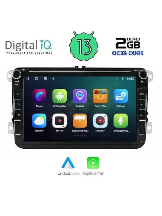 Digital IQ Sistem Audio Auto 2DIN cu Clima (Bluetooth/USB/WiFi/GPS) cu Ecran Tactil 8"