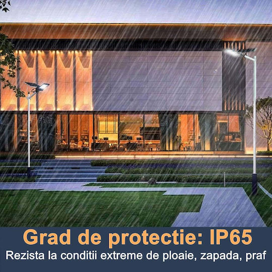 Lampă Solară Stradală 12W 7200lm Alb Rece 6500K cu Senzor de Mișcare și Telecomandă IP65 38.6cmx13.3cmx6.5cmcm