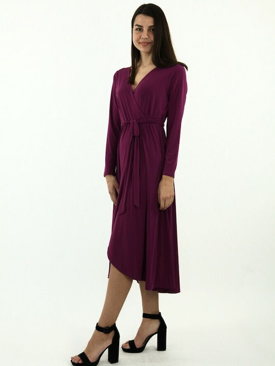 Plus Size Dress with Purple Belt