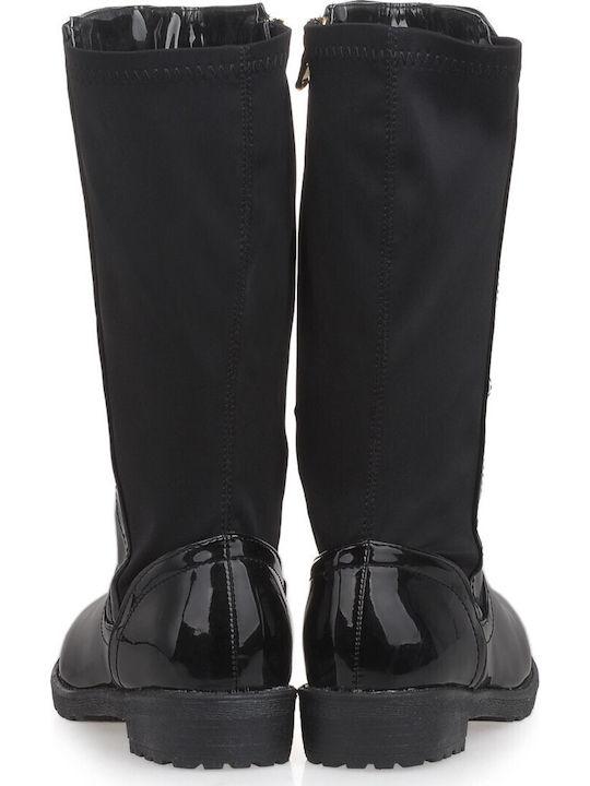 ADAMS Patent leather boots Black