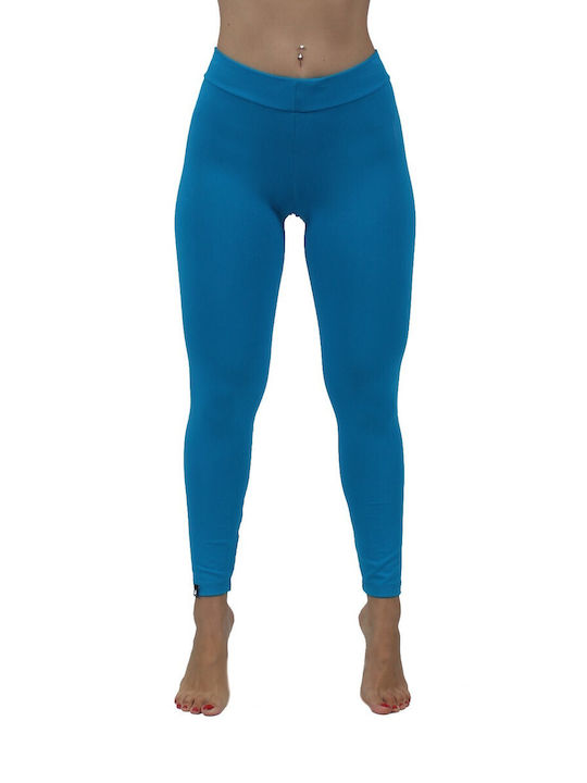 WOMEN'S LEGGINGS 4/4 Cyan 24015 (H&S) Cyan