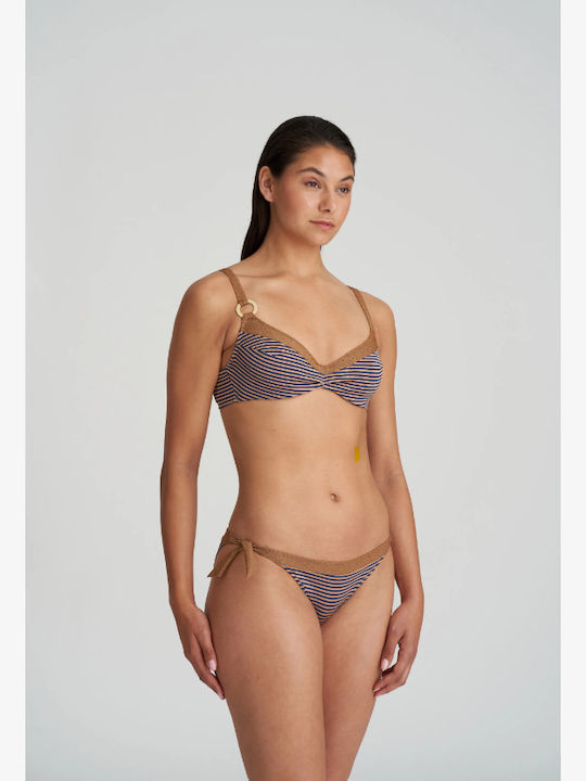 Marie Jo SATURNA 1005754, Costum de baie pentru femei cu cravată laterală RIGA BLUE/BRONZE