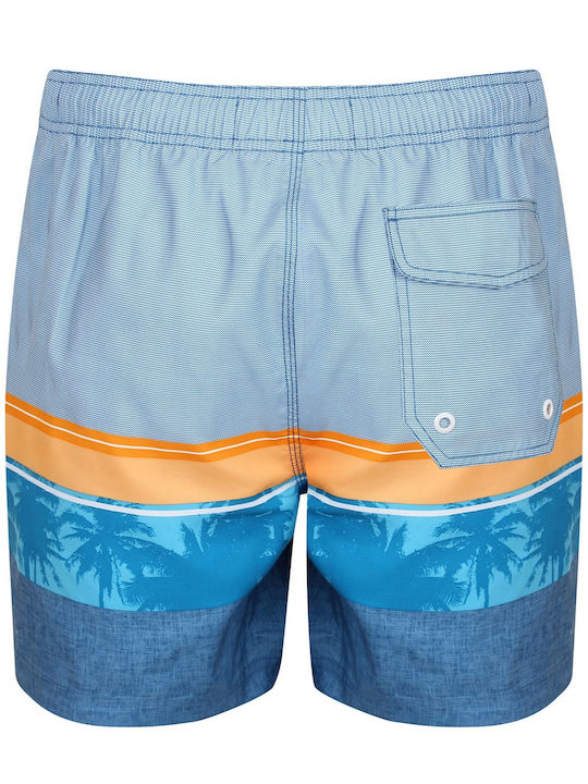 South Shore Bigham Kontrast Druck Schwimmen Shorts 1S9160 - Schwedisch Blau