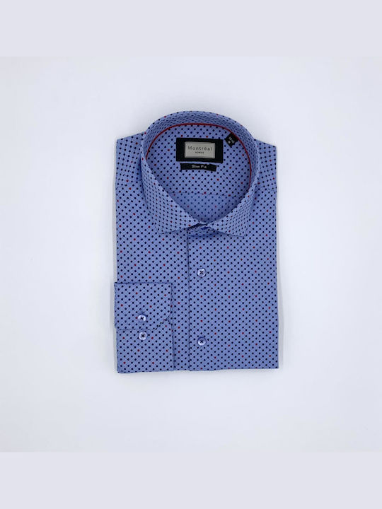 EXIST - SLIM FIT SHIRT 10156 EXIST - BLUE