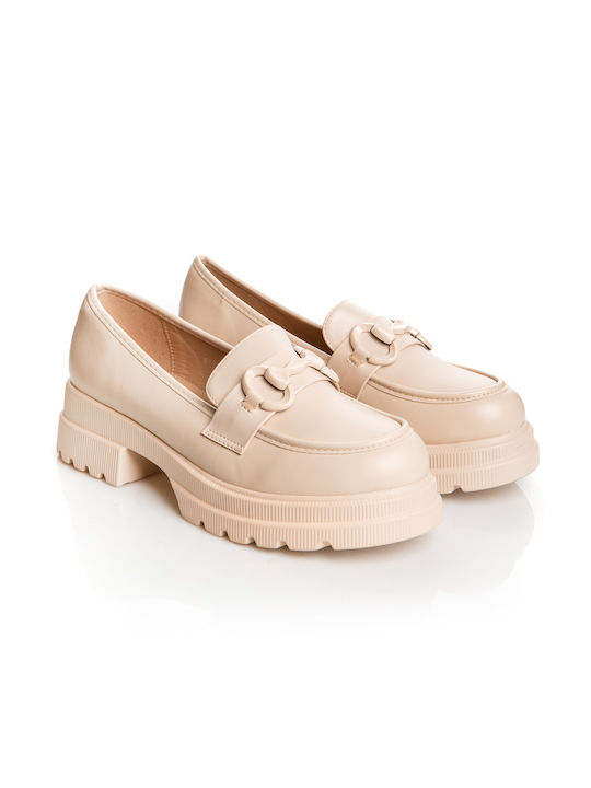 Moccasin with hoop (MS7095) - BEIGE