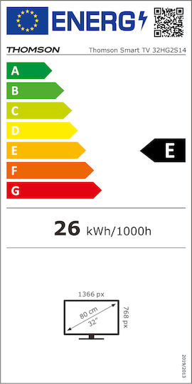 Thomson Smart Τηλεόραση 32" HD Ready LED 32HG2S14 (2024)