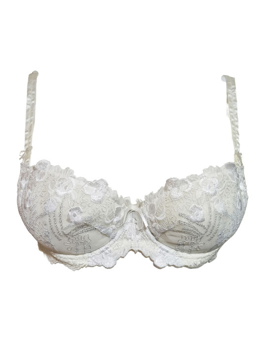 Kris Line Silver Rings push-up bra B - 5390 White