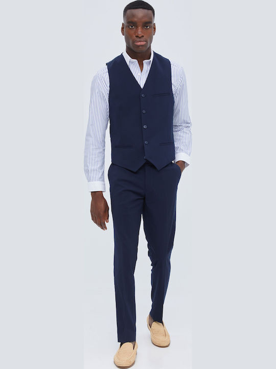 Men's Vest Slim Fit Blue