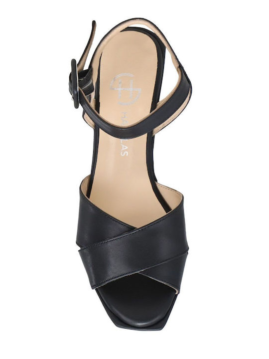 Leder Sandalen Schwarz