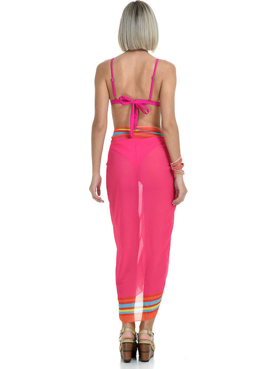 Fusta Pareo pentru femei Miandmi - Imprimare fuchsia