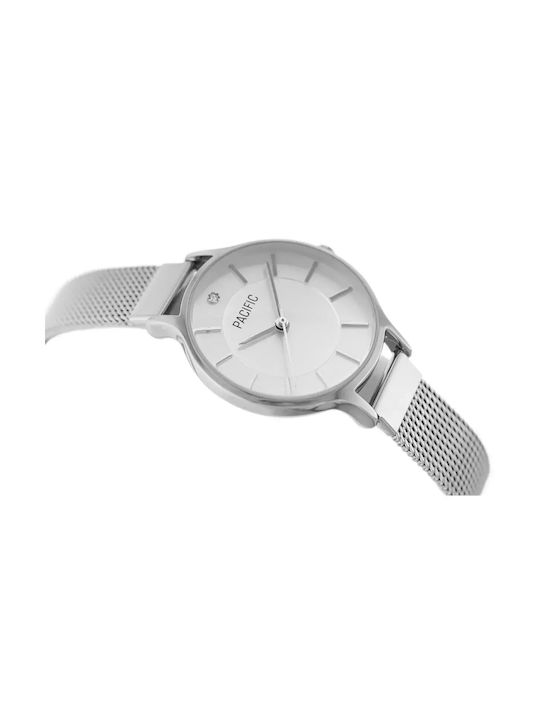 Pacific Damen Uhr mit Silber Metallarmband