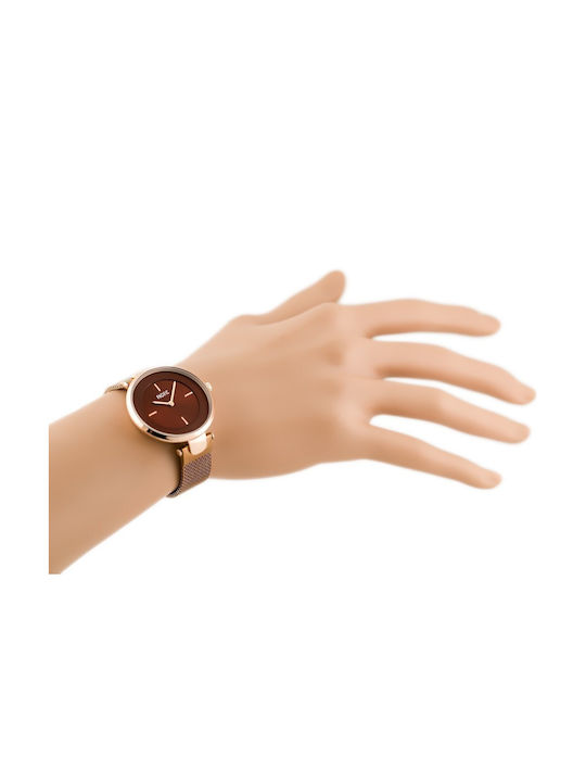 Pacific Ceas de Damă cu Rose Gold Brățară Metalică