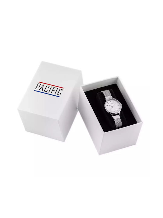 Pacific Damen Uhr mit Silber Metallarmband