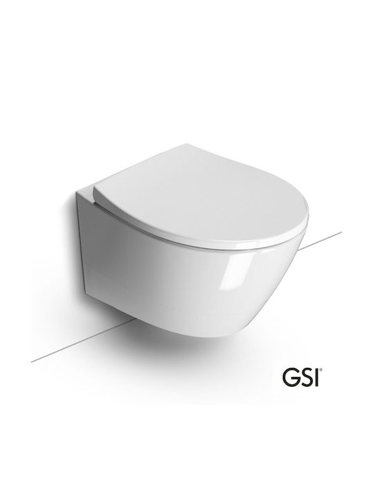 GSI Λεκάνη Κρεμαστή με Slim Κάλυμμα Soft Close Μπεζ GSI Λεκάνη Κρεμαστή με Slim Κάλυμμα Soft Close Μπεζ