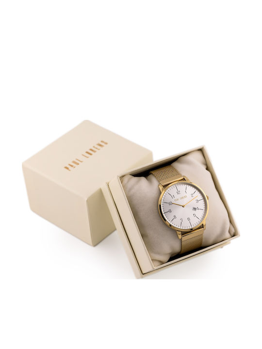 Paul Lorens Damenuhr 42mm Batterie mit Gold Rostfreier Stahlarmband