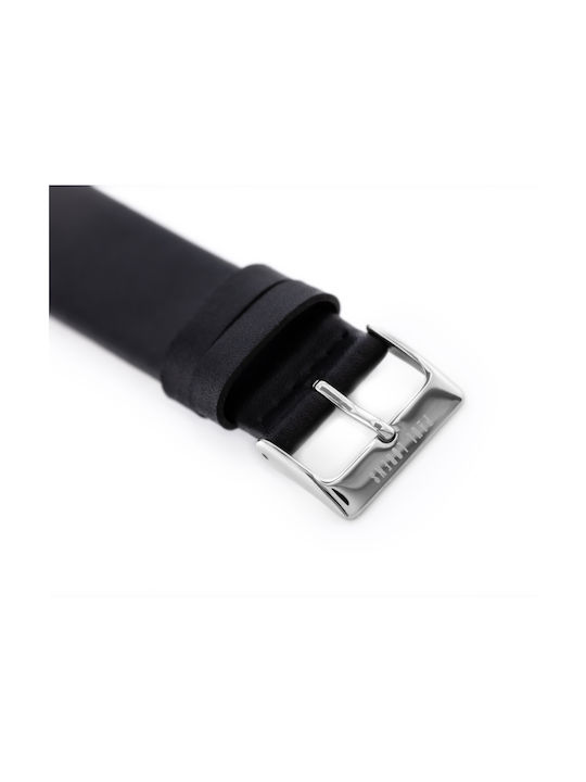 Uhr mit Schwarz Lederarmband