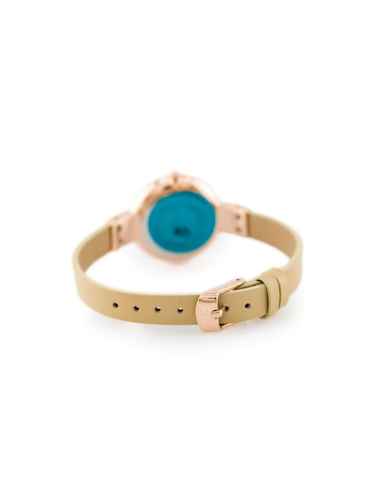 Jordan Kerr Women's Watch with Gold Rubber Strap