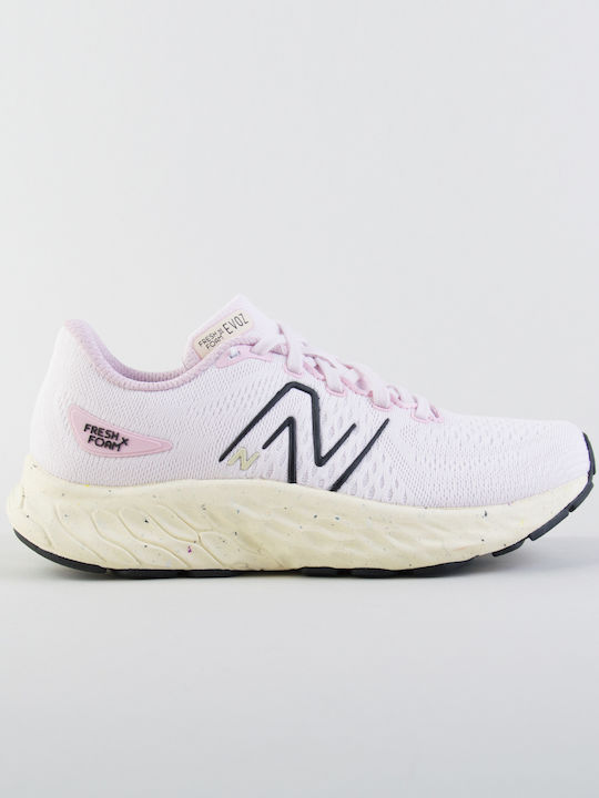 New Balance Fresh Foam X Evoz V3 Γυναικεία Running Ροζ - Εκρου