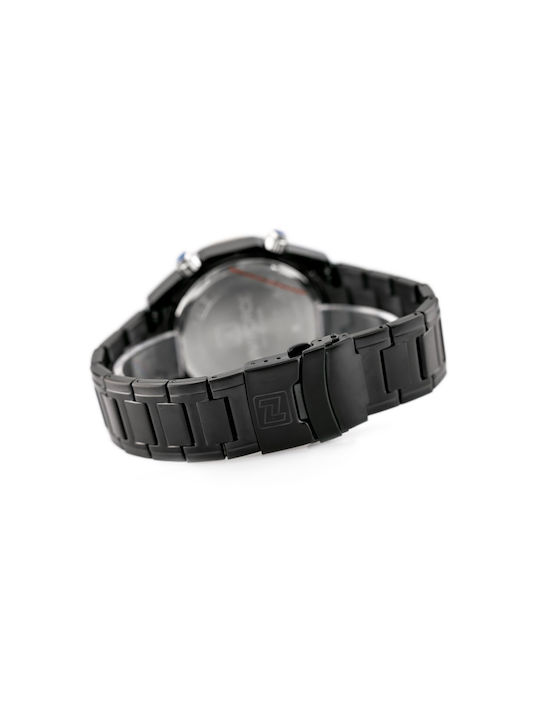 Naviforce Digital Ceas Baterie cu Negru Brățară metalică