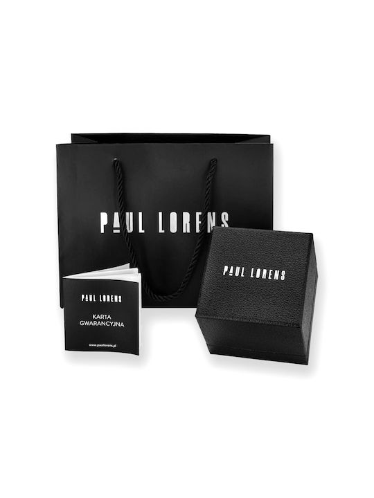 Paul Lorens Часовник Батерия с Черно Метална Гривна