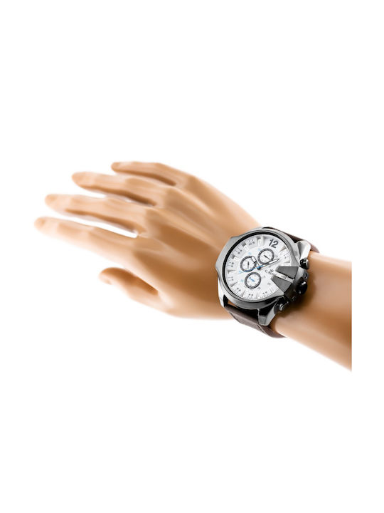 G.Rossi Men's Watch 14mm Battery with White Leather Strap