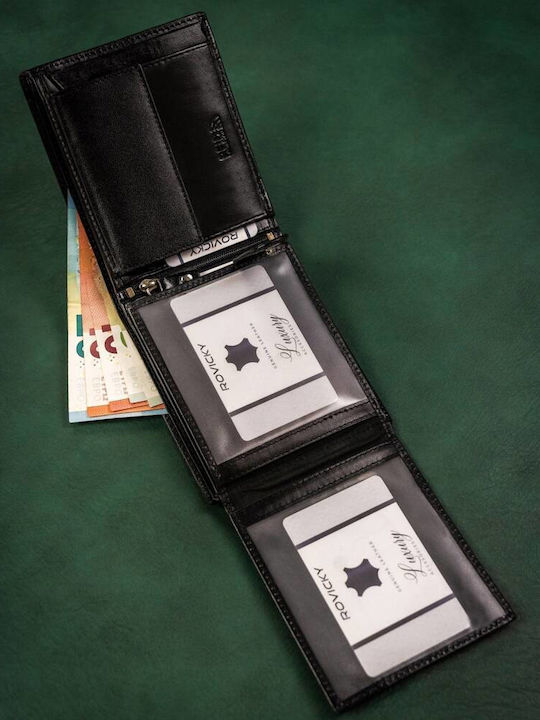 Σετ Δερμάτινο Ανδρικό Πορτοφόλι με RFID Μαύρο