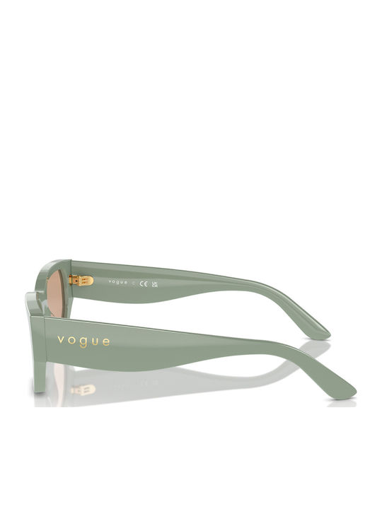 Vogue Women's Sunglasses with Green Plastic Frame and Brown Lens VO5586S 3161/3