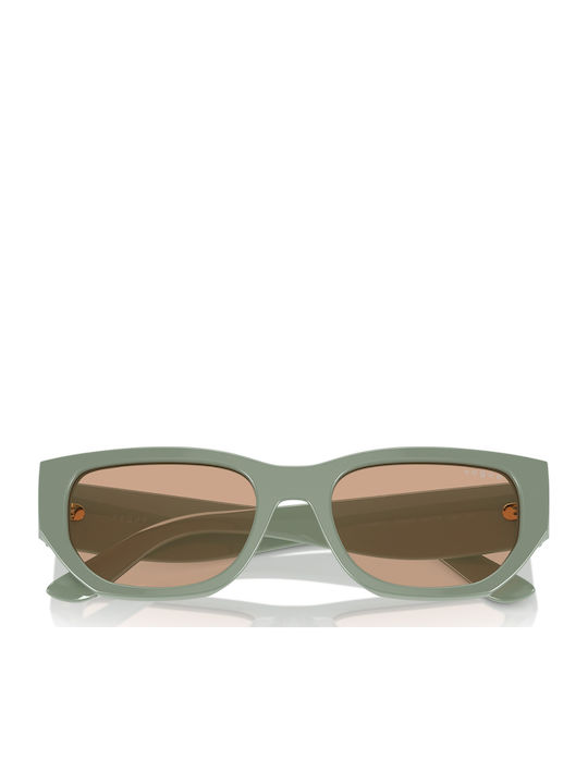 Vogue Women's Sunglasses with Green Plastic Frame and Brown Lens VO5586S 3161/3